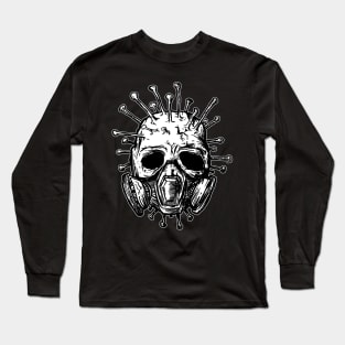 Corona virus skull Long Sleeve T-Shirt